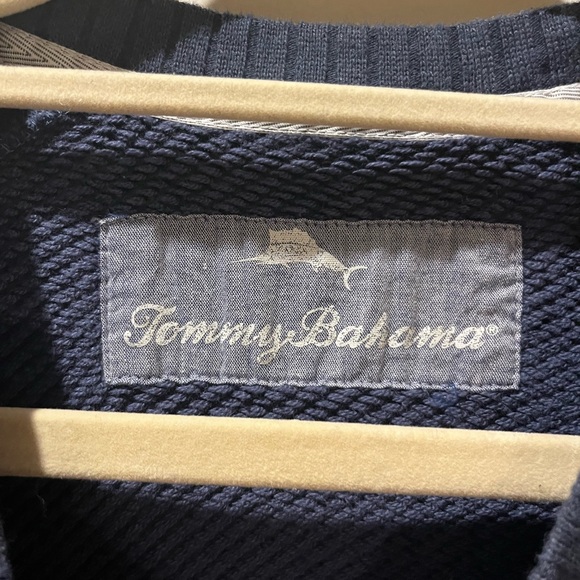 Tommy Bahama  navy blue sweater size Lg. - Picture 2 of 4